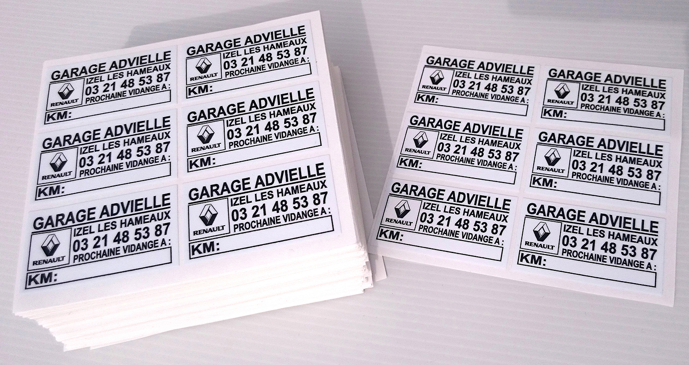 Stickers rappel vidange