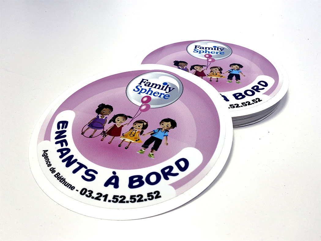 Stickers rond 16 cm